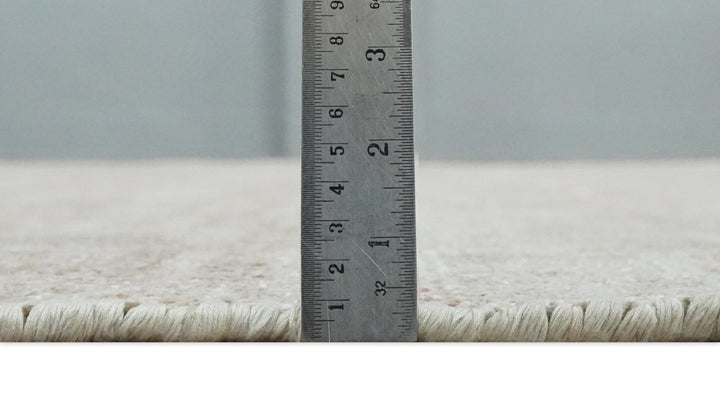 6x9 Hand Knotted Beige and Ivory Modern Abstract Contemporary Recycled wool Area Rug - The Rug Decor