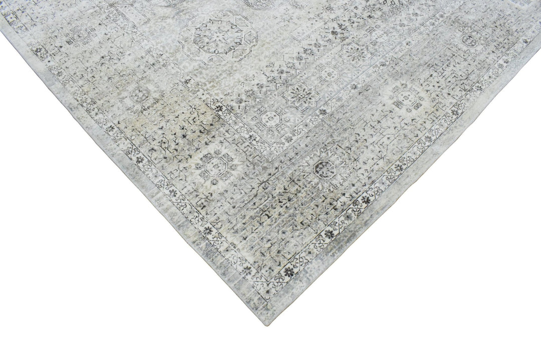 7.8x9.8 Rug, Abstract Blue and Gray Rug made with Viscose Art Silk, Living, Dinning and Bedroom Rug | TRD0091AR7898 - The Rug Decor