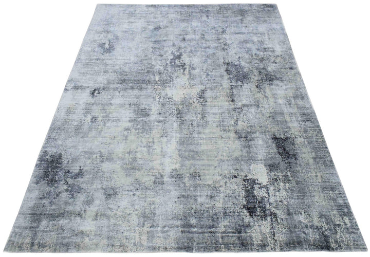 7.8x9.8 Rug, Abstract Blue and Gray Rug made with Viscose Art Silk, Living, Dinning and Bedroom Rug | TRD0092AR7898 - The Rug Decor