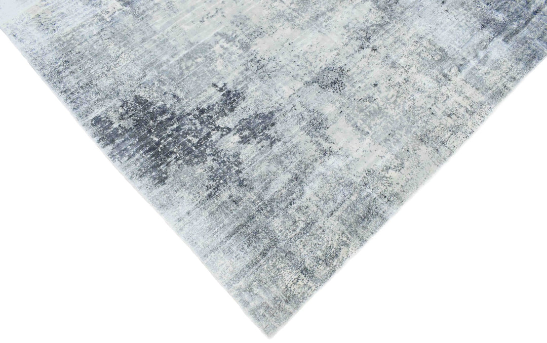 7.8x9.8 Rug, Abstract Blue and Gray Rug made with Viscose Art Silk, Living, Dinning and Bedroom Rug | TRD0092AR7898 - The Rug Decor