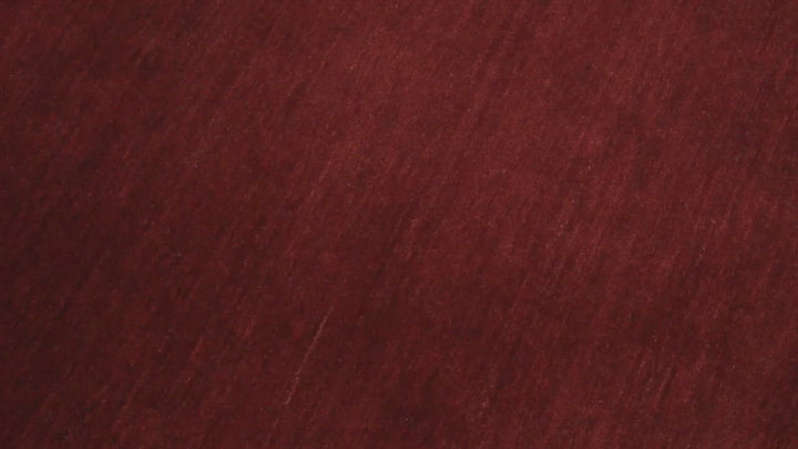 4x6 Solid Red Wool Hand Woven Southwestern Gabbeh Rug | LOR25