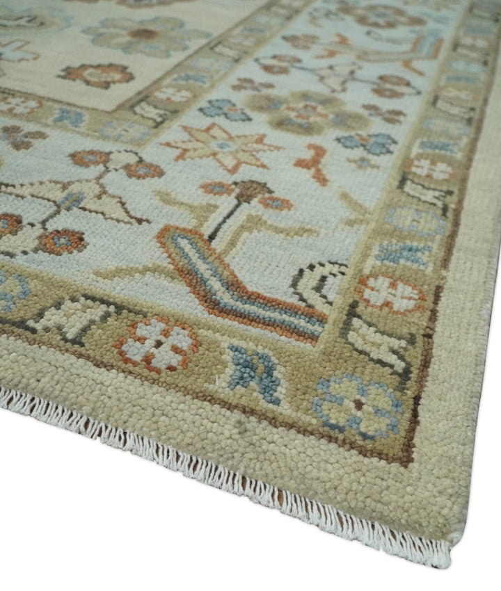 8x10, 9x12, 10x14 and 12x15 Hand Knotted Beige and Ivory Traditional Persian Oushak Wool Area Rug | NT24 - The Rug Decor