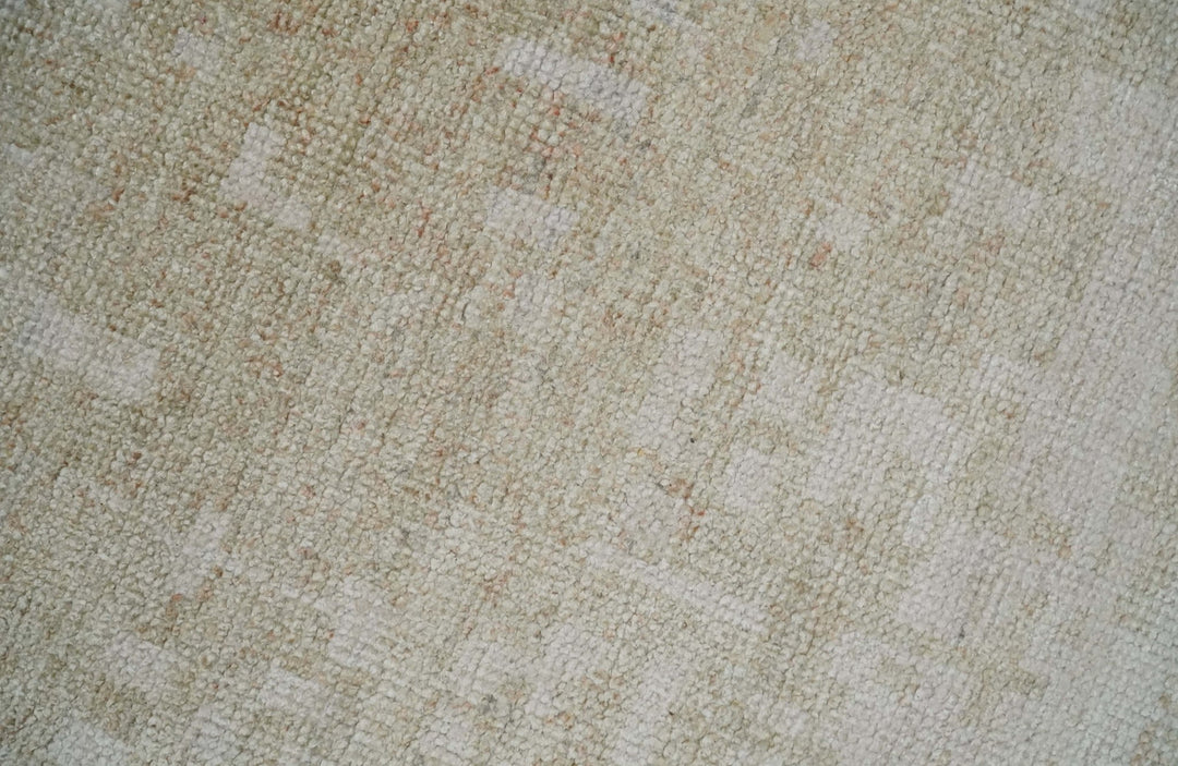 8x10, 9x12 and 10x14 Hand Knotted Ivory and Beige Modern Abstract Contemporary Recycled Silk Area Rug | OP14 - The Rug Decor
