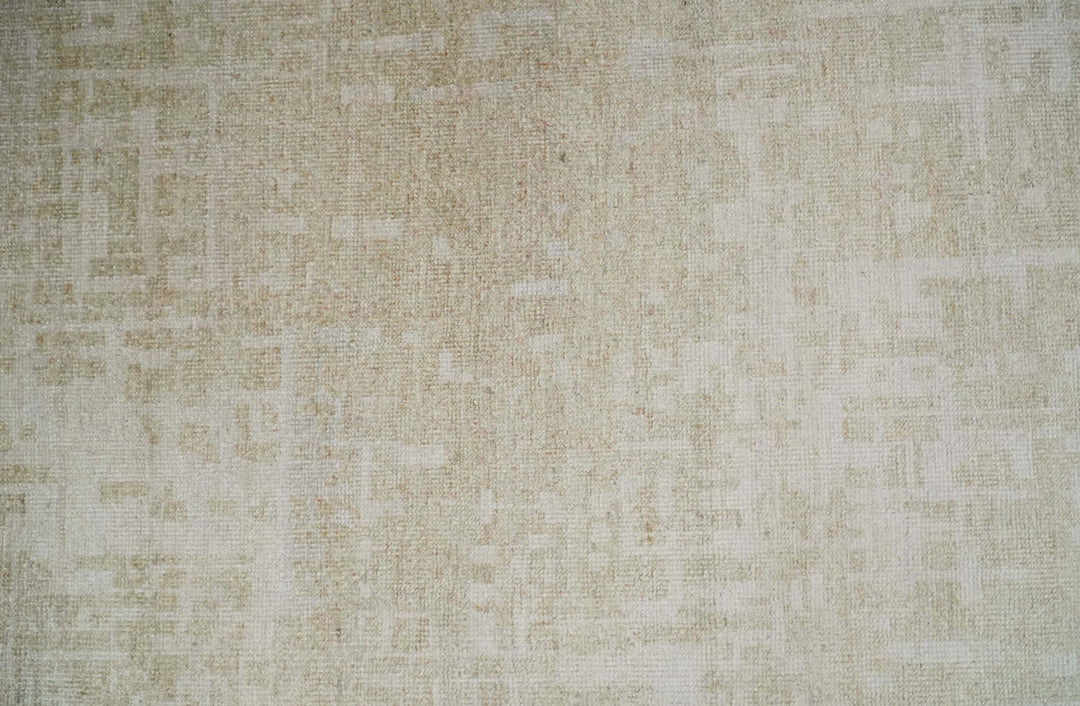 8x10, 9x12 and 10x14 Hand Knotted Ivory and Beige Modern Abstract Contemporary Recycled Silk Area Rug | OP14 - The Rug Decor