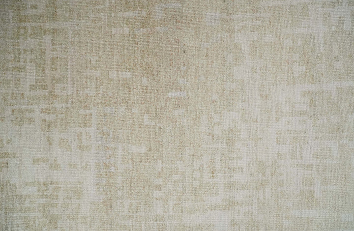 8x10, 9x12 and 10x14 Hand Knotted Ivory and Beige Modern Abstract Contemporary Recycled Silk Area Rug | OP14 - The Rug Decor