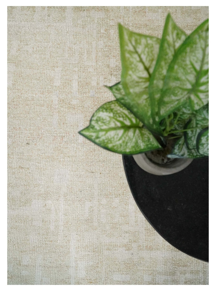 8x10, 9x12 and 10x14 Hand Knotted Ivory and Beige Modern Abstract Contemporary Recycled Silk Area Rug | OP14 - The Rug Decor