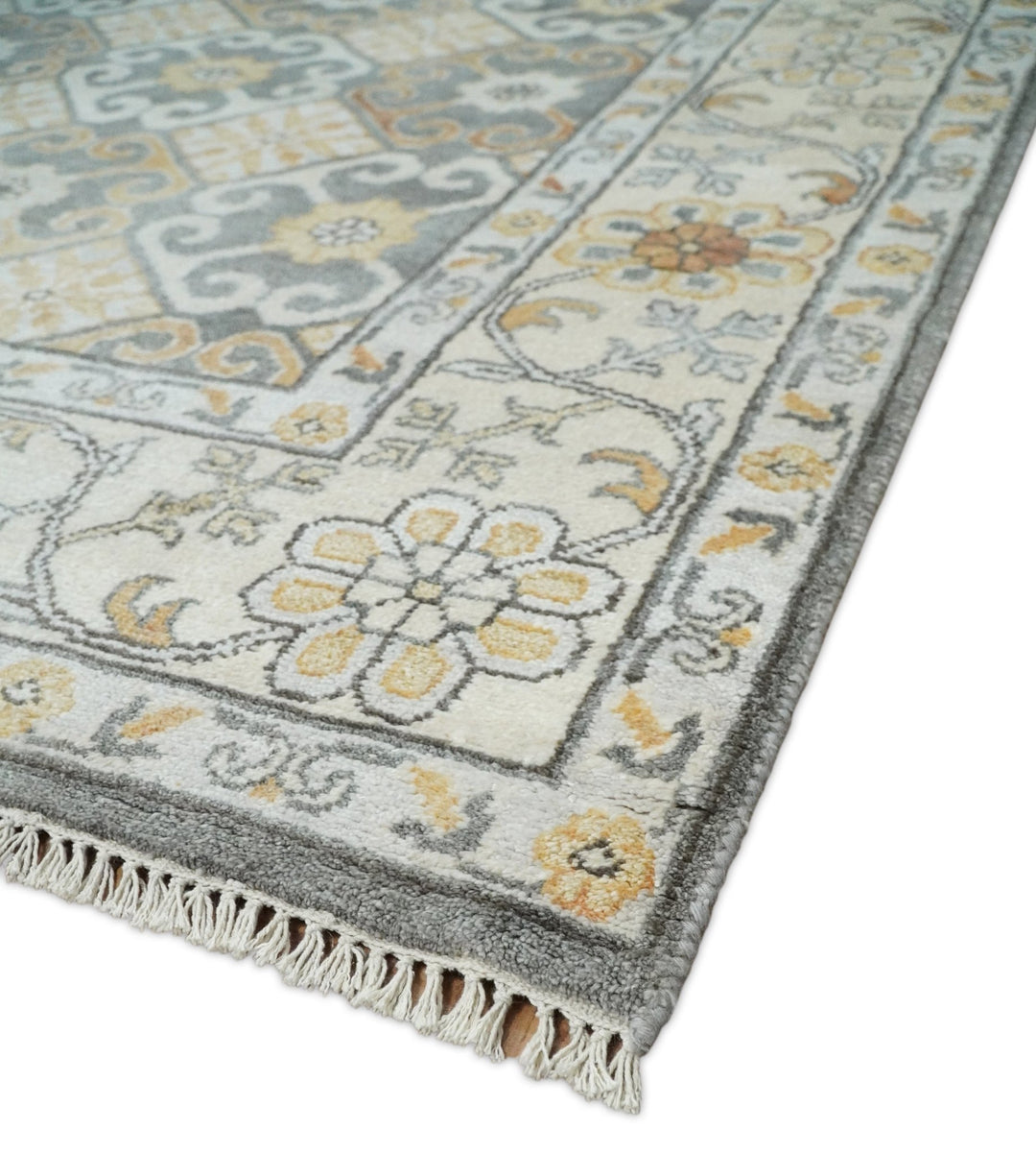 8x10 Fine Hand Knotted Camel and Beige Traditional Vintage Persian Style Antique Silk Rug | TRDCP536810 - The Rug Decor