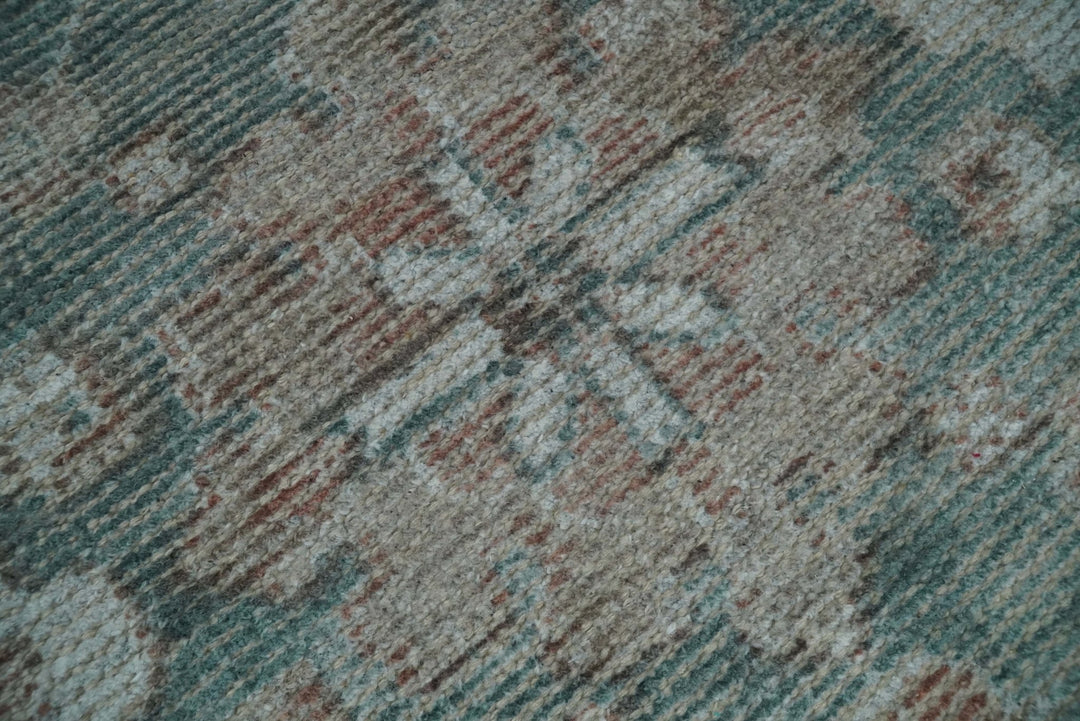 8x10 Green and Ivory Rug | Handmade Floral Area rug made with wool blended with art silk | Low Pile - The Rug Decor