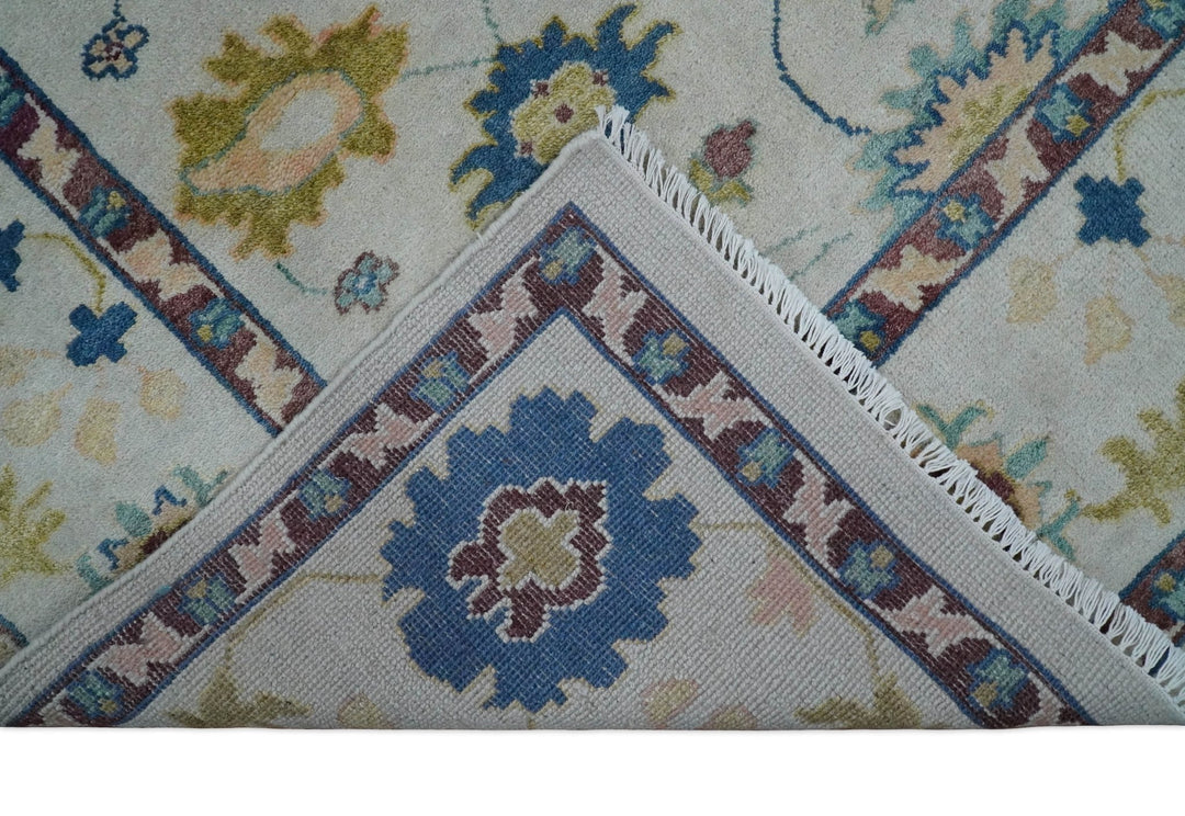 8x10 Hand Knotted Silver and Brown Traditional Vintage Persian Style Antique Wool Rug | TRDCP759810 - The Rug Decor