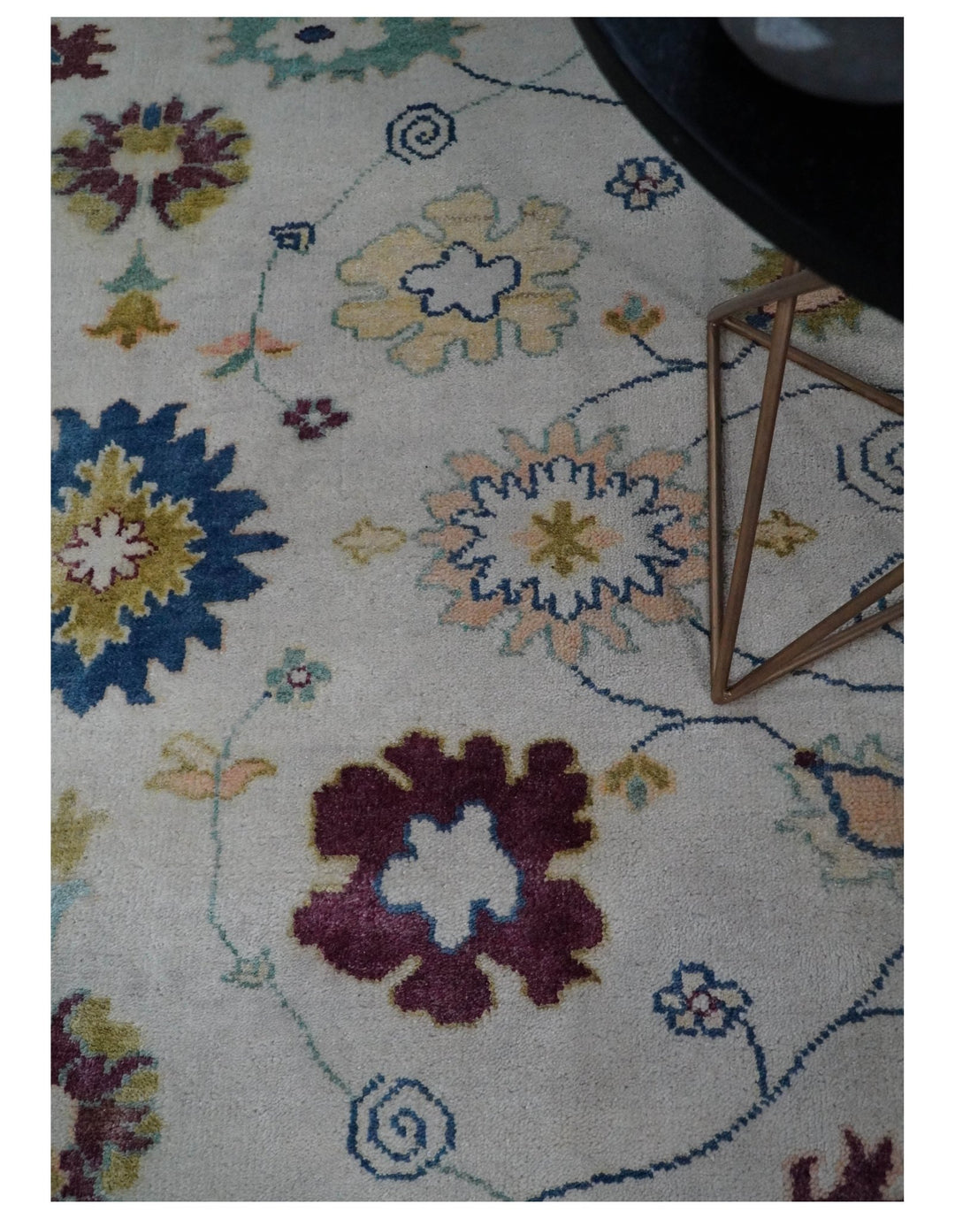 8x10 Hand Knotted Silver and Brown Traditional Vintage Persian Style Antique Wool Rug | TRDCP759810 - The Rug Decor