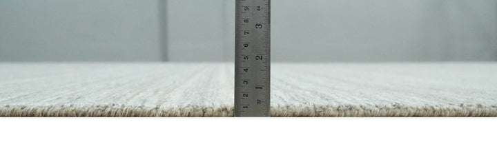 8x10 Hand Made Solid Camel, Ivory and Brown Scandinavian Blended Wool Flatwoven Area Rug | KE24 - The Rug Decor