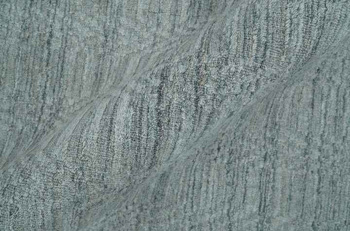 8x10 Hand Made Solid Silver, Gray and Brown Scandinavian Blended Wool Flatwoven Area Rug | KE12 - The Rug Decor