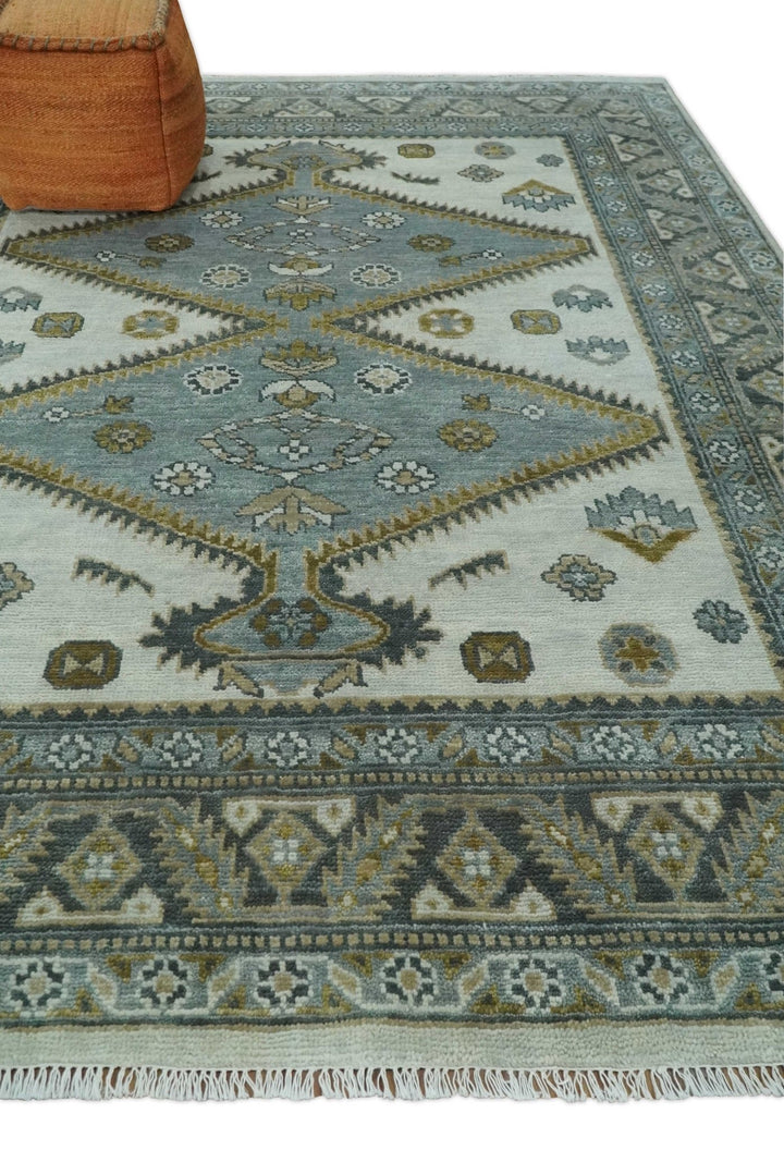 8x10 Ivory, Gray and Camel Oriental Traditional Persian Area Rug | TRDCP966810 - The Rug Decor