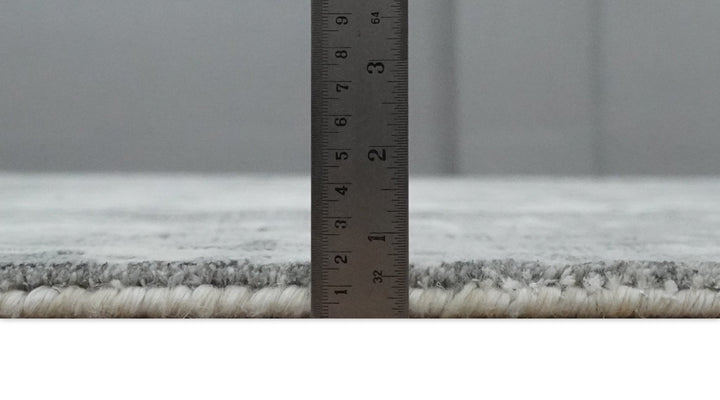 8x10 Ivory, Silver and Charcoal Modern Abstract Hand Loomed Blended wool and Art silk Area Rug - The Rug Decor