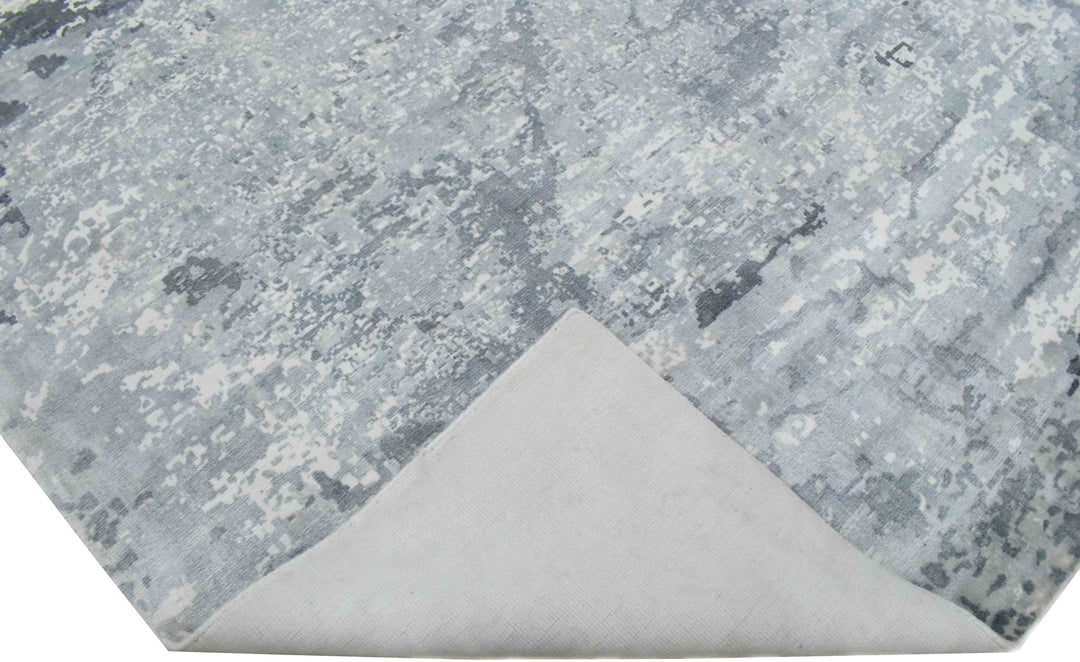 8x10 Rug, Abstract Blue and Green Rug made with Viscose Art Silk, Living, Dinning and Bedroom Rug | TRD0011QT810 - The Rug Decor