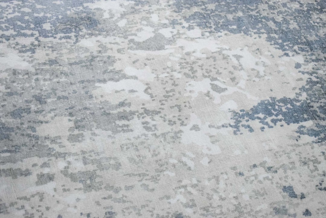 8x10 Rug, Abstract Blue and Ivory Rug made with Viscose Art Silk, Living, Dinning and Bedroom Rug | TRD006QT810 - The Rug Decor