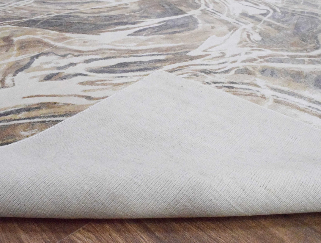 8x10 Rug, Bronze and Gray Rug, One of a Kind Rug, Granite Rug, Modern and Abstract Rug, Handmade Wool & Viscose Area Rug | TRD0021OP - The Rug Decor