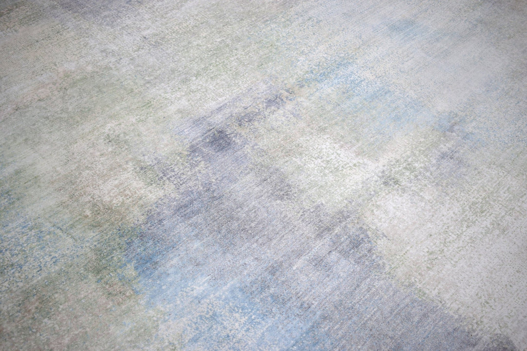 8x10 Rug | Modern Abstract Handmade with Bamboo Silk Blue Area Rug | TRD1750810 - The Rug Decor