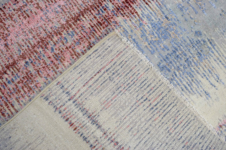 8x10 Rug | Modern Hand made Hand-spun wool and Handspun Bamboo Silk Area Rug| The Rug Decor | TRD2095810 - The Rug Decor