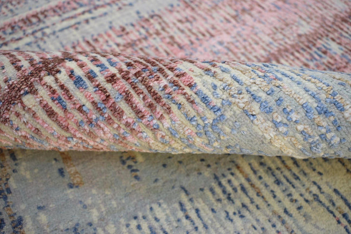 8x10 Rug | Modern Hand made Hand-spun wool and Handspun Bamboo Silk Area Rug| The Rug Decor | TRD2095810 - The Rug Decor
