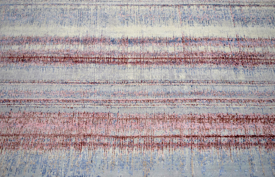 8x10 Rug | Modern Hand made Hand-spun wool and Handspun Bamboo Silk Area Rug| The Rug Decor | TRD2095810 - The Rug Decor