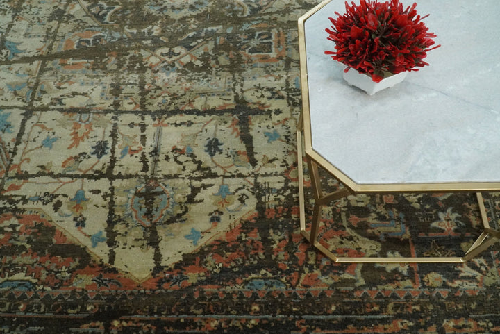 8x10 Rug | Modern Heriz Serapi Handmade Wool Area Rug | TRD1684810 - The Rug Decor