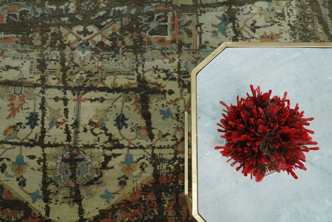 8x10 Rug | Modern Heriz Serapi Handmade Wool Area Rug | TRD1684810 - The Rug Decor