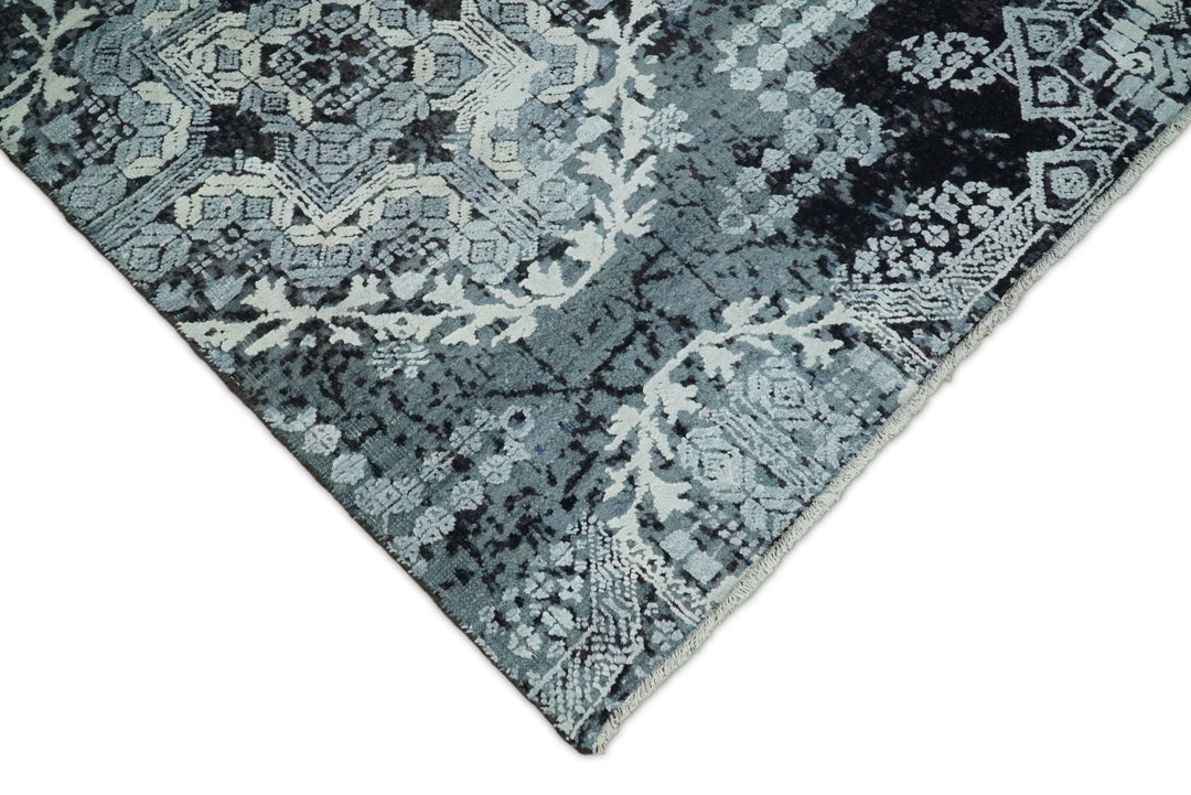 8x10 Rug | Traditional Handmade Wool and Bamboo Silk Area Rug | TRD1786810 - The Rug Decor