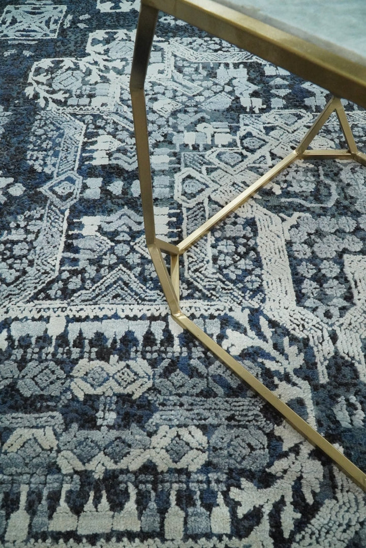 8x10 Rug | Traditional Handmade Wool and Bamboo Silk Area Rug | TRD1786810 - The Rug Decor