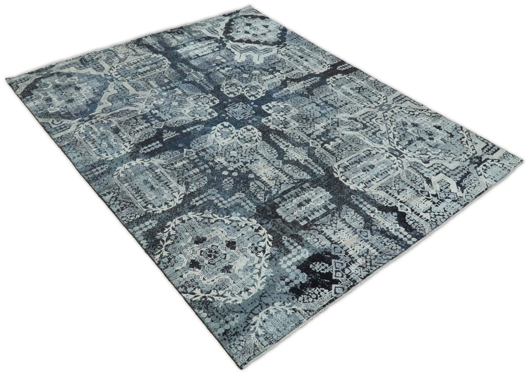 8x10 Rug | Traditional Handmade Wool and Bamboo Silk Area Rug | TRD1786810 - The Rug Decor