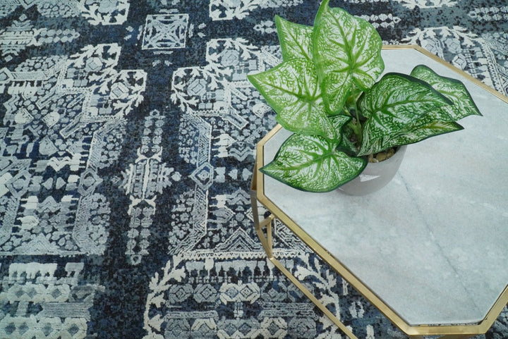 8x10 Rug | Traditional Handmade Wool and Bamboo Silk Area Rug | TRD1786810 - The Rug Decor