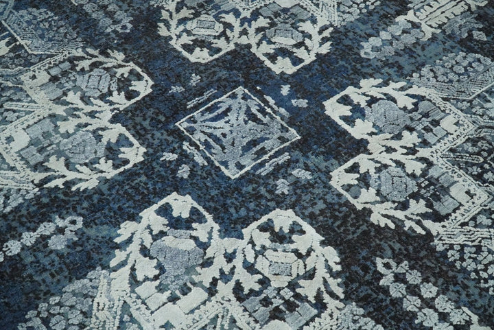 8x10 Rug | Traditional Handmade Wool and Bamboo Silk Area Rug | TRD1786810 - The Rug Decor