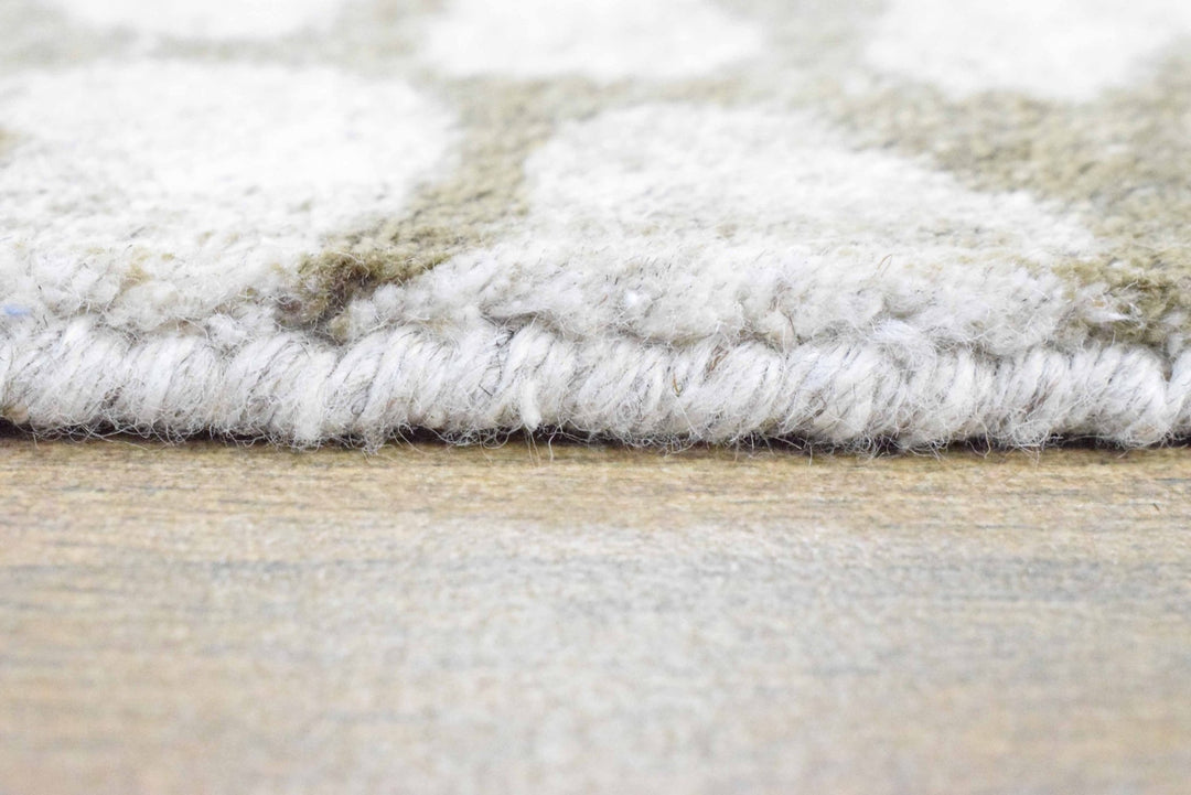 8x10 Rug, White and Brown Rug, Modern and Abstract Rug, Hand-loom Printed Viscose Area Rug | TRD020QT810 - The Rug Decor