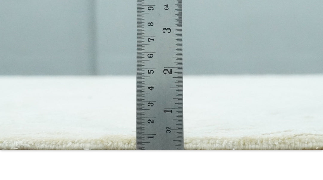 8x11 Beige and Silver Hand Woven and Carved Modern Art Silk Area Rug - The Rug Decor