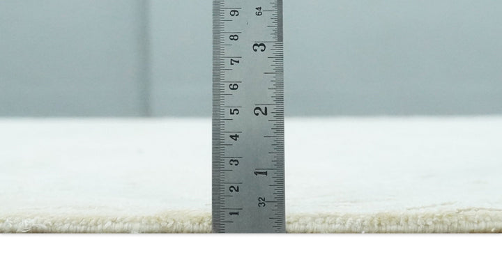 8x11 Beige and Silver Hand Woven and Carved Modern Art Silk Area Rug - The Rug Decor