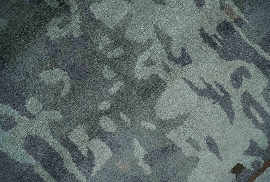 8x11 Gray, Silver and Brown Modern Abstract Hand Tufted wool and Art silk Area Rug - The Rug Decor