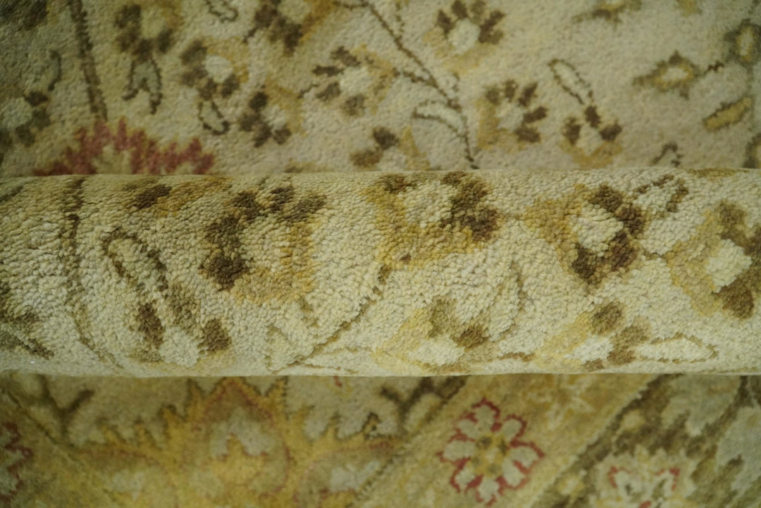 8x11 Vintage Persian Design Brown and Beige Hand Tufted Wool Area Rug | BAN4 - The Rug Decor