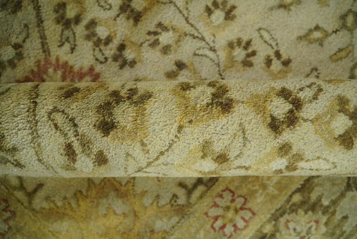 8x11 Vintage Persian Design Brown and Beige Hand Tufted Wool Area Rug | BAN4 - The Rug Decor