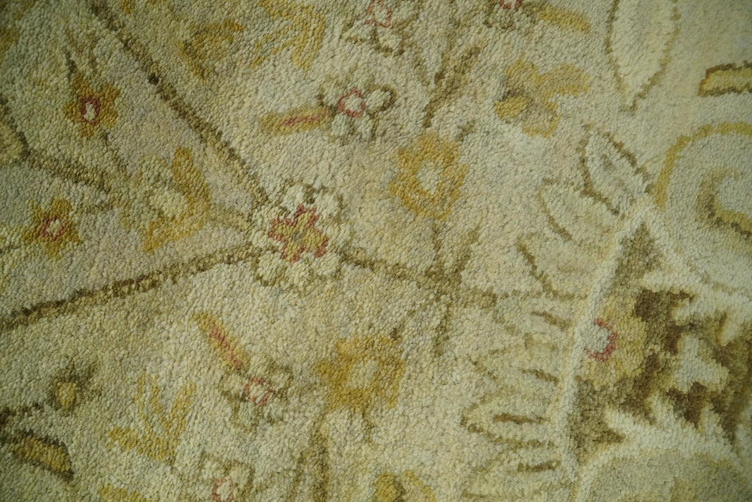 8x11 Vintage Persian Design Brown and Beige Hand Tufted Wool Area Rug | BAN4 - The Rug Decor