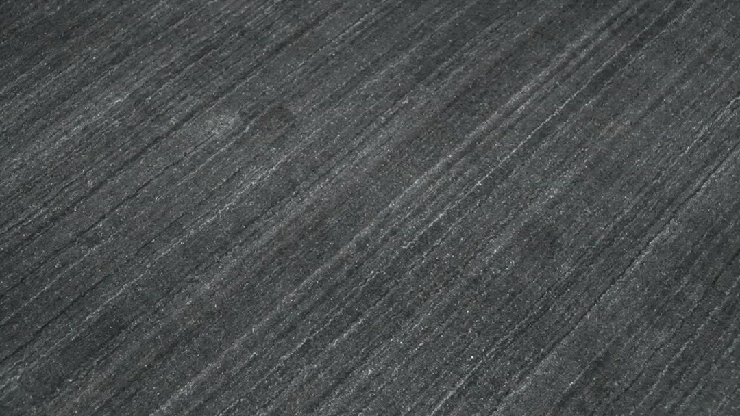 Solid Charcoal Black Scandinavian 5x7 Blended Wool Flatwoven Area Rug | HL13