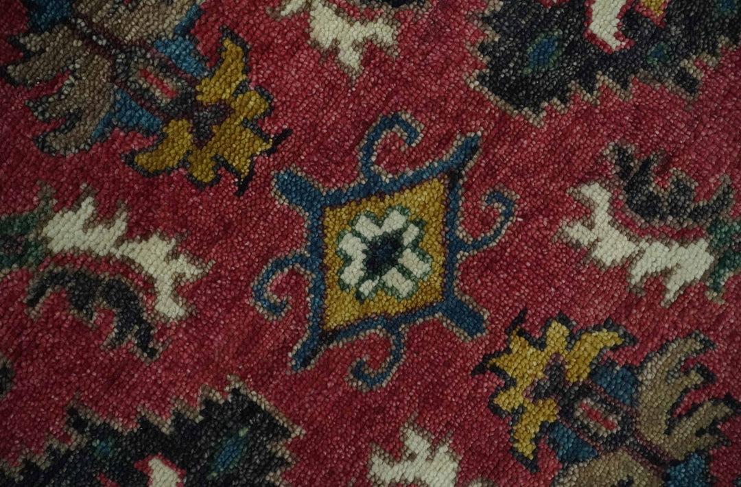9x12 Antique Hand Knotted Rust and Charcoal Traditional Oushak Wool Area Rug | TRDCP1371912 - The Rug Decor