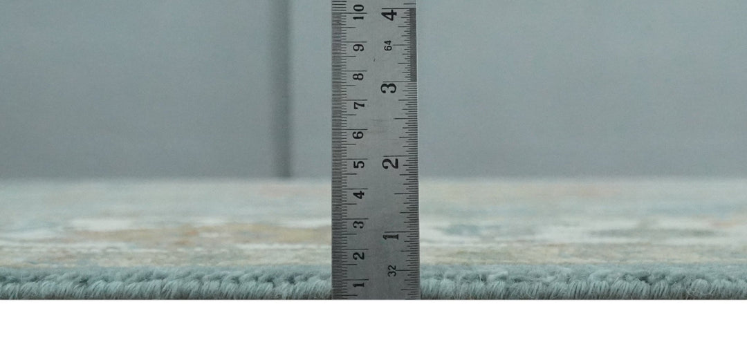 9x12 Silver, Gray and Ivory Hand Knotted Traditional Wool Area Rug - The Rug Decor