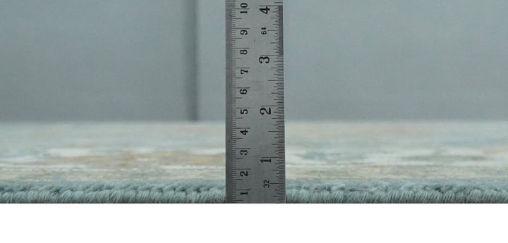 9x12 Silver, Gray and Ivory Hand Knotted Traditional Wool Area Rug - The Rug Decor