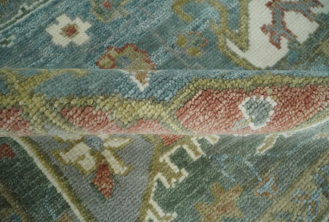 9x12 Silver, Gray and Ivory Hand Knotted Traditional Wool Area Rug - The Rug Decor