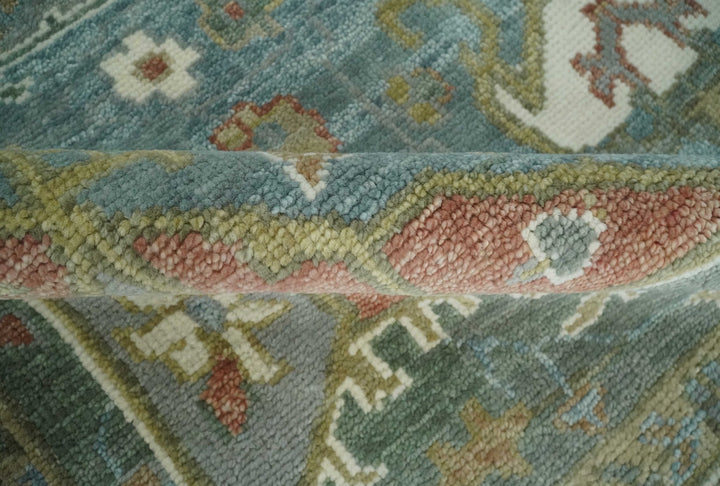 9x12 Silver, Gray and Ivory Hand Knotted Traditional Wool Area Rug - The Rug Decor