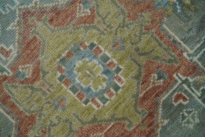 9x12 Silver, Gray and Ivory Hand Knotted Traditional Wool Area Rug - The Rug Decor