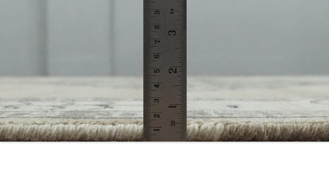 All Natural Wool Hand Knotted Gray , Beige and Ivory Traditional Heriz Serapi Area Rug, Kids, Living Room and Bedroom Rug | MEHK1 - The Rug Decor