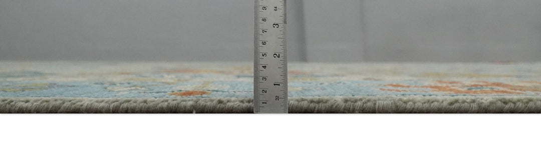 Antique 5x8, 6x9, 8x10, 9x12, 10x14 and 12x15 Hand Knotted Gray, Beige and Blue Traditional Persian Vintage Oushak Wool Rug | TRDCP748 - The Rug Decor