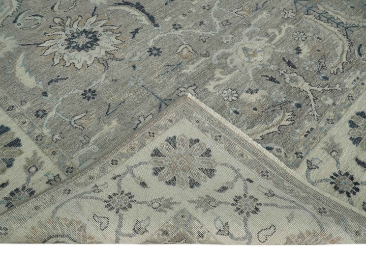 Antique Distressed Brown and Beige 5x8, 6x9, 8x10 and 9x12 Hand Knotted Traditional Persian Vintaage Wool Rug | TRD2360 - The Rug Decor