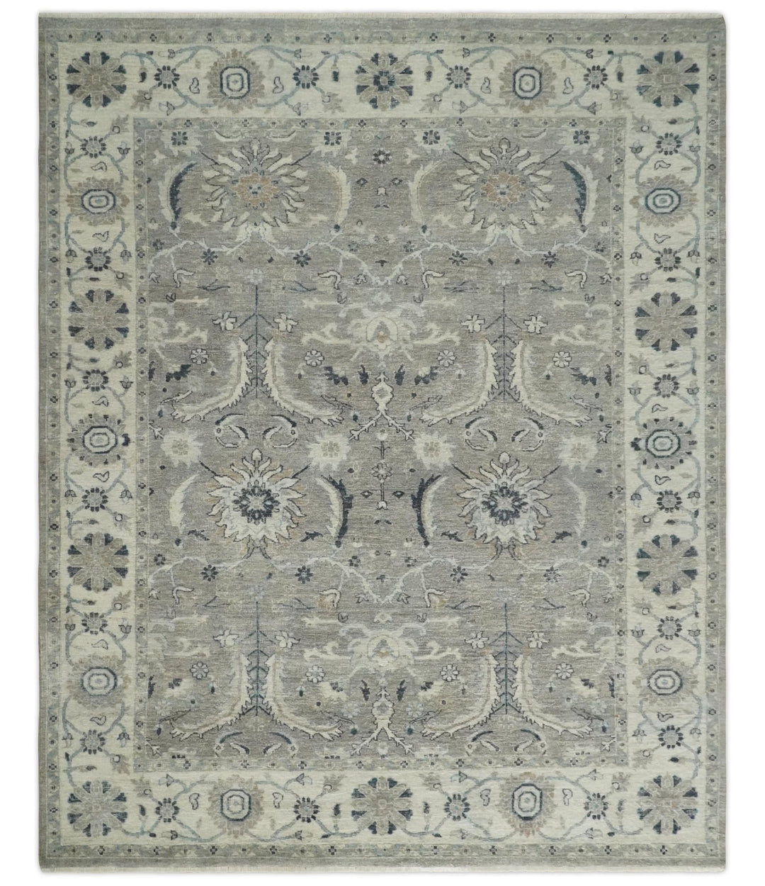 Antique Distressed Brown and Beige 5x8, 6x9, 8x10 and 9x12 Hand Knotted Traditional Persian Vintaage Wool Rug | TRD2360 - The Rug Decor